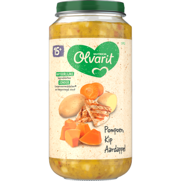 Olvarit Pompoen Kip Aardappel 15+ Maanden 250 g