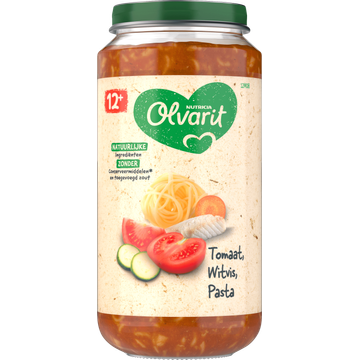 Olvarit Tomaat Witvis Pasta 12+ Maanden 250 g