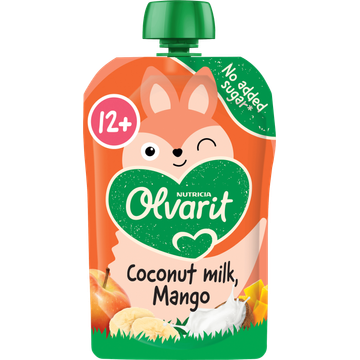 Olvarit Knijpfruit Kokosmelk Mango 12+ Maanden 100 g