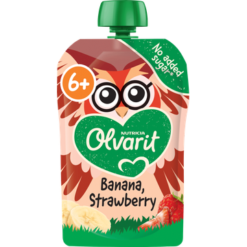 Olvarit Knijpfruit Banaan Aardbei 6+ Maanden 100 g