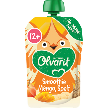 Olvarit Knijpfruit Smoothie Mango Spelt 12+ Maanden 100 g