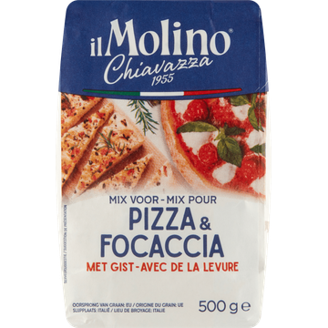 Il Molino Chiavazza Mix voor Pizza & Focaccia met Gist 500 g