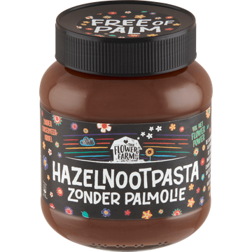 The Flower Farm Hazelnootpasta zonder Palmolie 375g