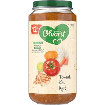 Olvarit Tomaat Kip Rijst 12+ Maanden 250 g