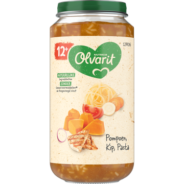 Olvarit Pompoen Kip Pasta 12+ Maanden 250 g