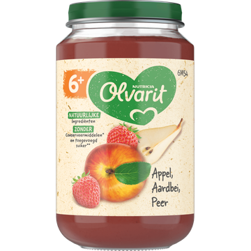 Olvarit Appel Aardbei Peer 6+ Maanden 200 g