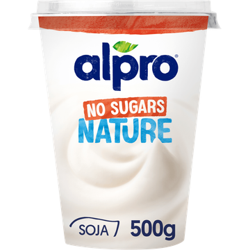 Alpro Plantaardige Variatie Op Yoghurt Naturel Zonder Suiker 500g