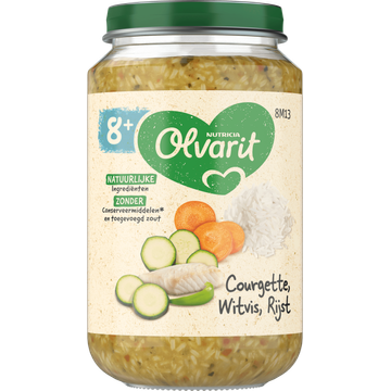 Olvarit Courgette Witvis Rijst 8+ Maanden