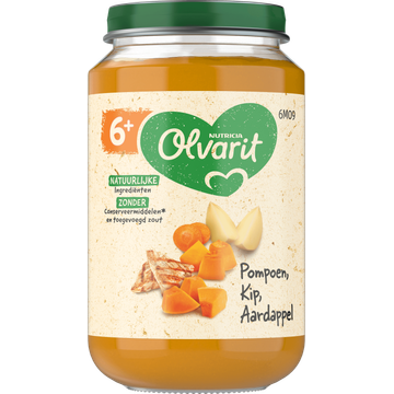Olvarit Pompoen Kip Aardappel 6+ Maanden 200 g