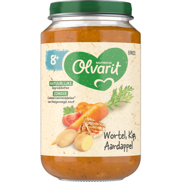Olvarit Wortel Kip Aardappel 8+ Maanden 200 g