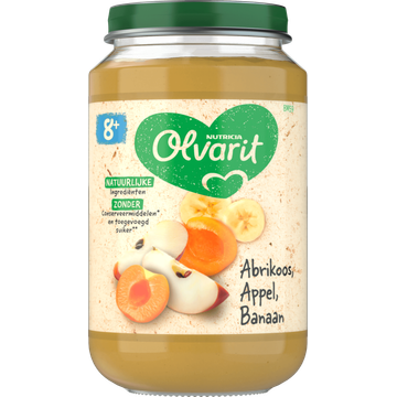 Olvarit Abrikoos Appel Banaan 8+ Maanden 200 g