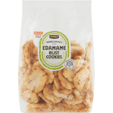 Jumbo Borrelzoutjes Edamame Rijstcookies 170 g