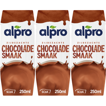 Alpro Sojadrink Chocolade Smaak Houdbaar 3 x 250 ml