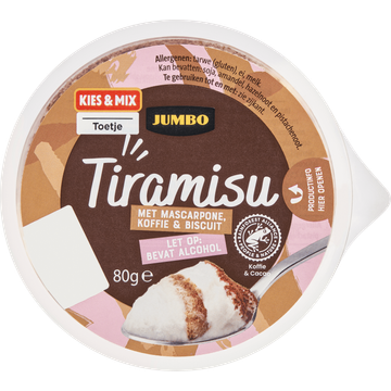 Jumbo Tiramisu 80 g - Bevat Alcohol