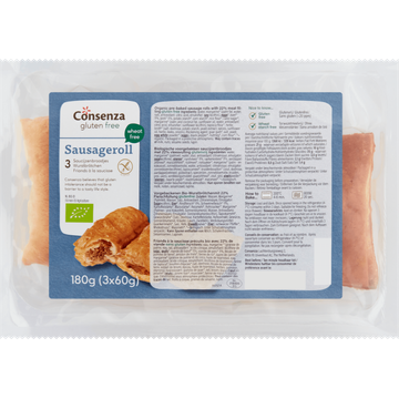 Consenza Gluten Free Saucijzenbroodjes 3 x 60 g
