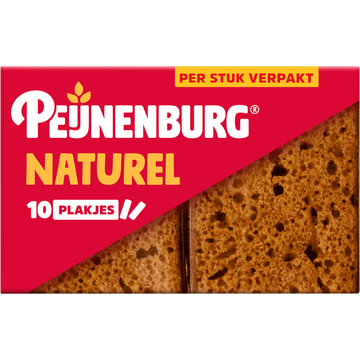 Peijnenburg ontbijtkoek naturel 10-pack per stuk verpakt