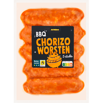 Jumbo BBQ Chorizo Worsten 5 Stuks
