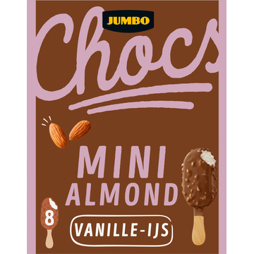 Jumbo Chocs Mini Almond Vanille-IJs 8 Stuks 304 g