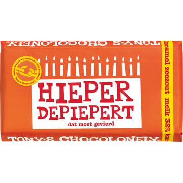 Tony's Chocolonely Hieper de Piepert Melk Karamel Zeezout 180 g