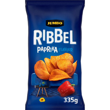 Jumbo Ribbel Chips Paprika Smaak 335 g