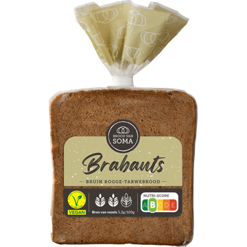 Brood van Soma Brabants Bruin Rogge-Tarwebrood 400 g