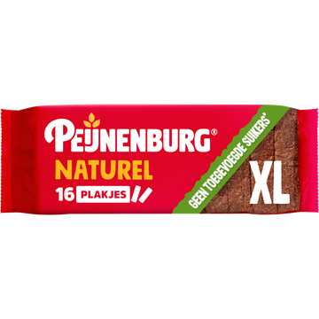 Peijnenburg ontbijtkoek naturel zonder toegevoegde suikers gesneden 16 plakjes