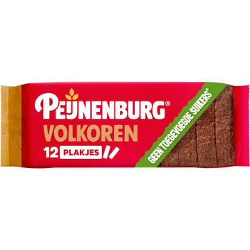 Peijnenburg ontbijtkoek volkoren zonder toegevoegde suikers gesneden 12 plakjes