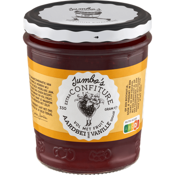 Jumbo's Extra Confiture Aardbei met Vanille Smaak 330 g