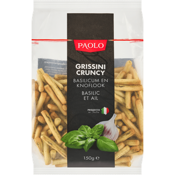 Paolo Grissini Cruncy Basilicum en Knoflook 150 g