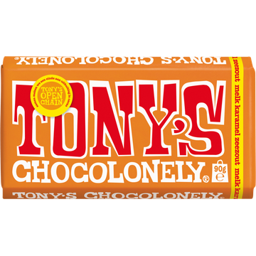Tony's Chocolonely Melk Karamel Zeezout 90 g