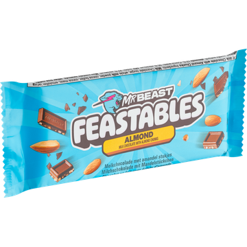 Feastables MrBeast Melkchocolade met Amandel Stukjes 60 g