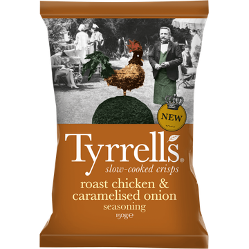 Tyrrells Slow-Cooked Crisps Roast Chicken & Caramelised Onion Seasoning 150 g