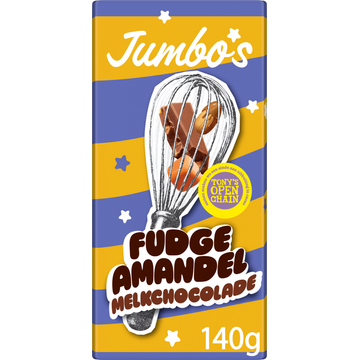 Jumbo's Melkchocolade Fudge Amandel 140 g