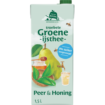 Van de Boom troebele Groene IJsthee Peer & Honing 1,5L
