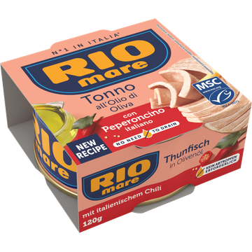 Rio Mare Tonijn in olijfolie rode peper 120g