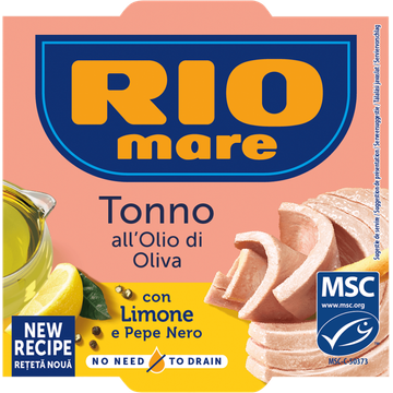 Rio Mare Tonijn in olijfolie citroen zwarte peper 120g