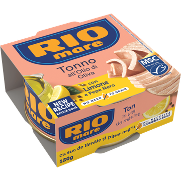 Rio Mare Tonijn in olijfolie citroen zwarte peper 120g