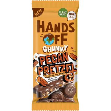 Hands Off Chunky Pecan Pretzel & Salted Caramel 100 g