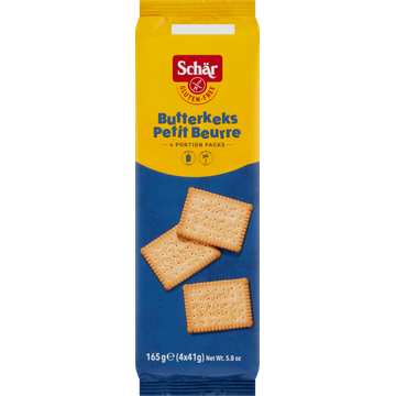 Schär Butterkeks  Glutenvrij 4 x 41 g