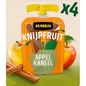 Jumbo Knijpfruit Appel Kaneel 4 x 90 g 