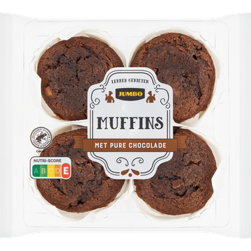 Jumbo Muffins met Pure Chocolade 300 g