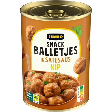 Jumbo Kip Snackballetjes in Satésaus 420 g