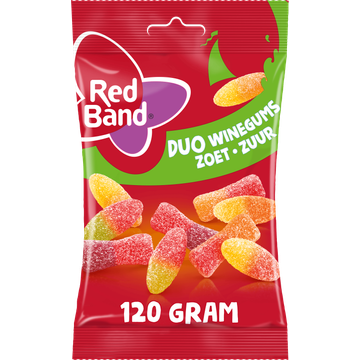 Red Band Duo Winegums Zoet - Zuur 120g