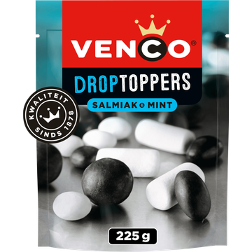Venco Droptoppers Salmiak & Mint 225g
