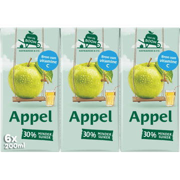 Van de Boom Appel 6-pack 0,2 L