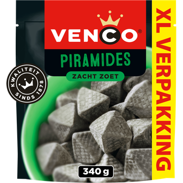 Venco Piramides Zacht Zoet XL Verpakking 340 g