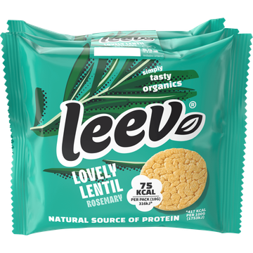Leev Linzenwafels rozemarijn 3x2-pack 54g
