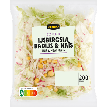 Jumbo Gesneden IJsbergsla Radijs & Maïs 200 g