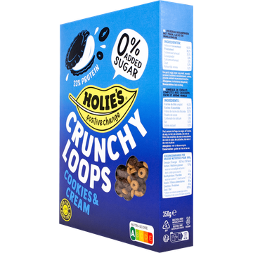Holie's Crunchy Loops Cookies & Cream 350 g