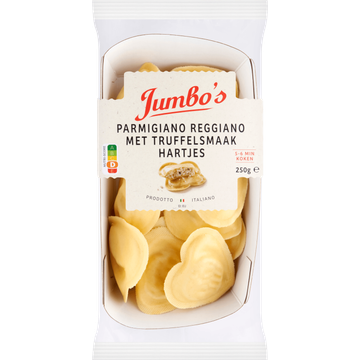 Jumbo's Verse Pasta Hartjes Parmigiano Reggiano met Truffelsmaak 250 g